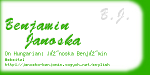 benjamin janoska business card